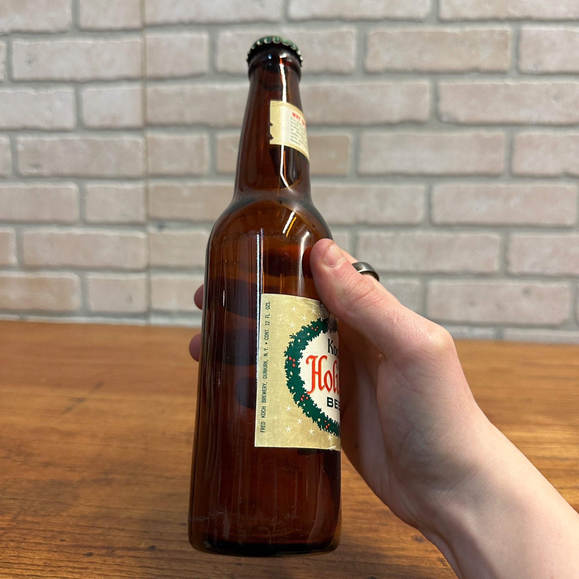 Vintage Koch's Holiday Beer Bottle 12oz Label Dunkirk NY Fred Koch Brewery