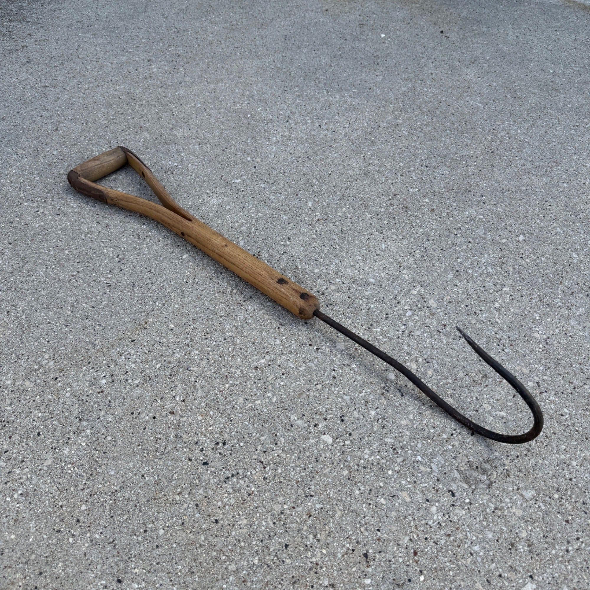 Vintage Wooden Handled Gaff Meat Hay Hook