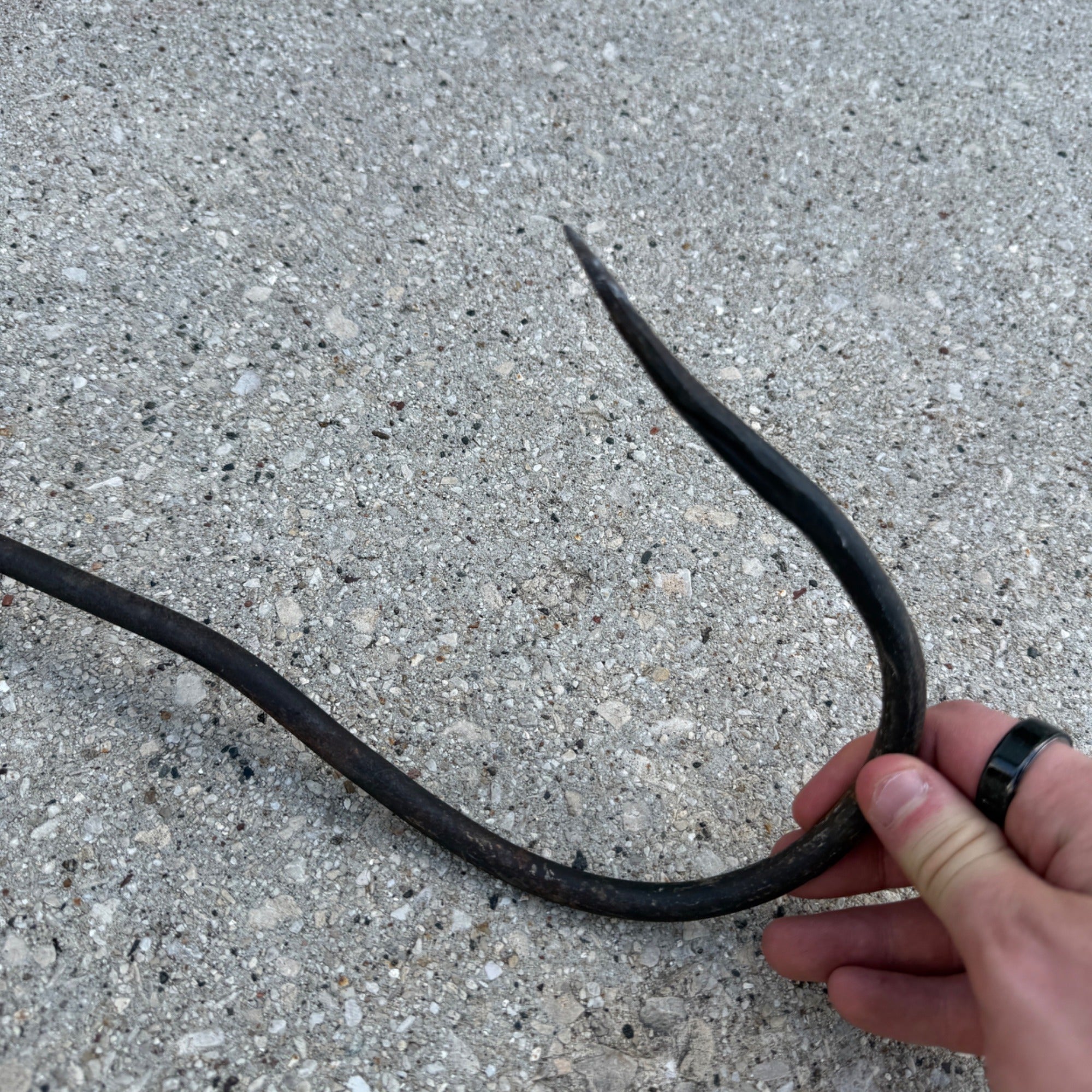 Vintage Wooden Handled Gaff Meat Hay Hook