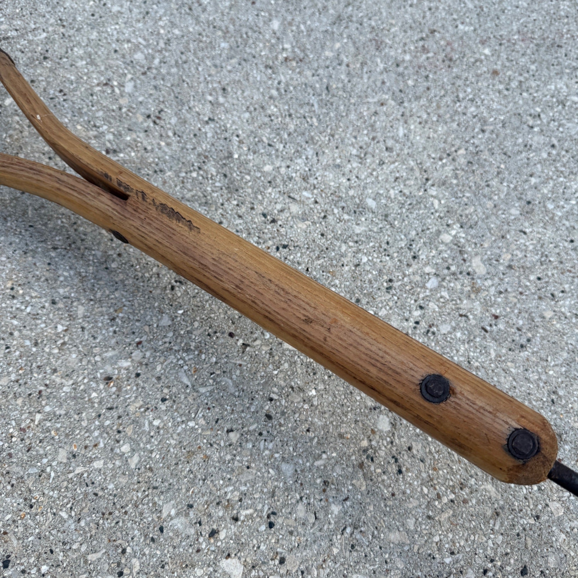 Vintage Wooden Handled Gaff Meat Hay Hook