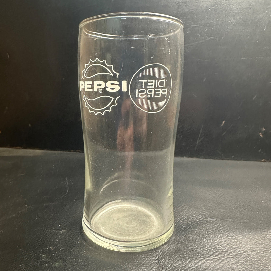 Vintage Pepsi Cola Diet Pepsi ACL  Fountain Glass Advertising 5" Tall