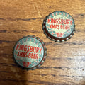 (2) Kingsbury Xmas Brew Unused Cork Beer Bottle Cap ~ Sheboygan Wisconsin Crown