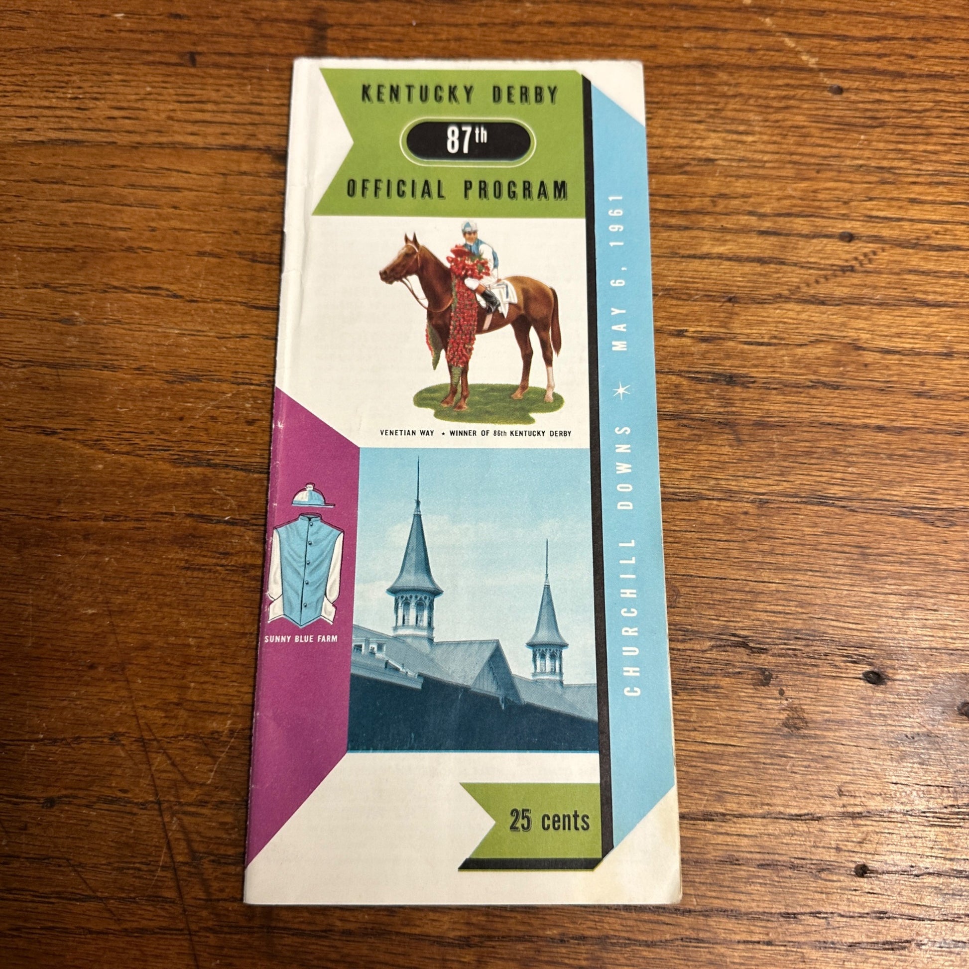 Original 1961 Kentucky Derby Official Program 87th Race Churchill Downs Vintage