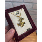 Vintage CeeTee 1/20 10k Gold Filled Necklace Pendant on Store Display Card