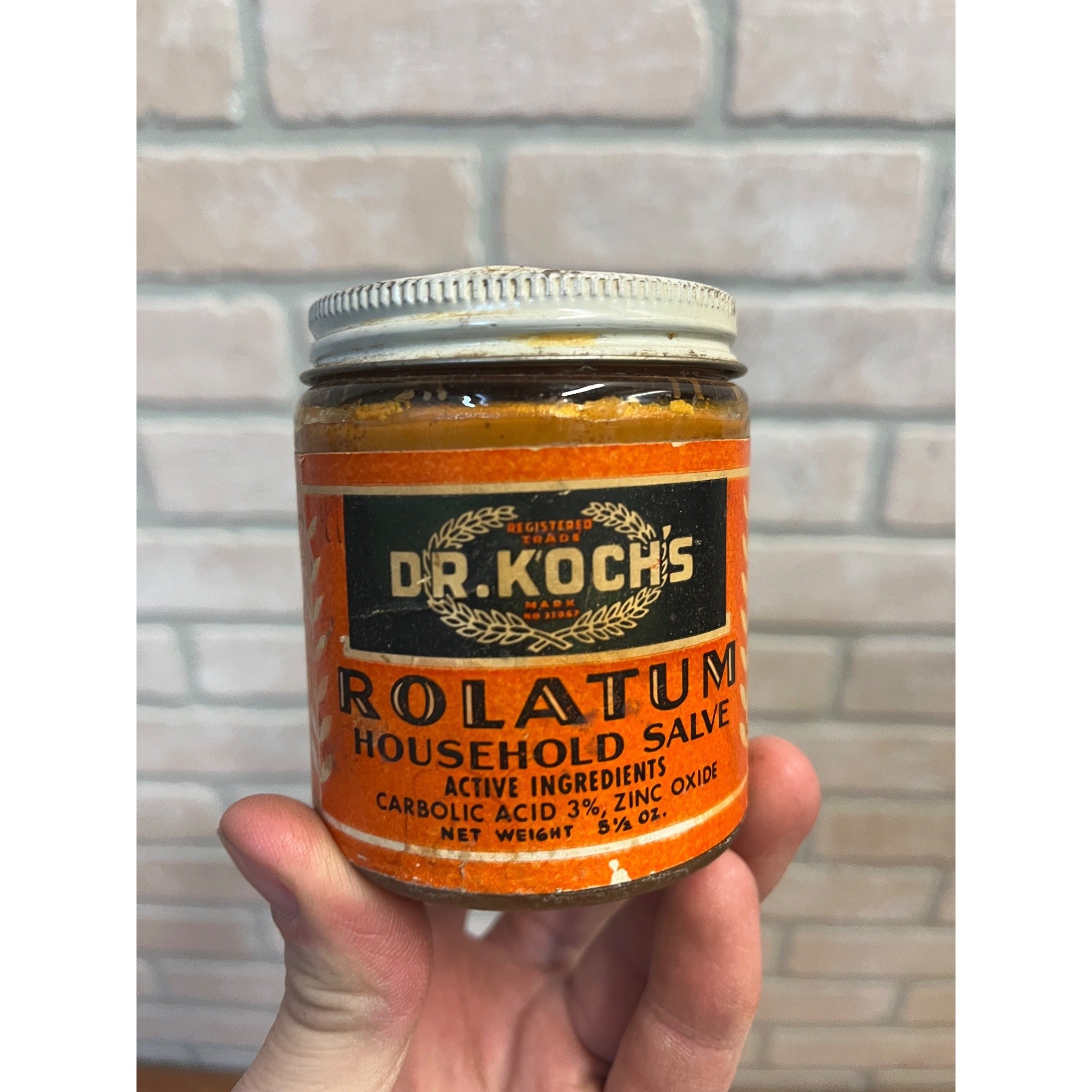ANTIQUE DR KOCHS ROLATUM HOUSEHOLD SALVE MEDICINE CAN WINONA MN OINTMENT