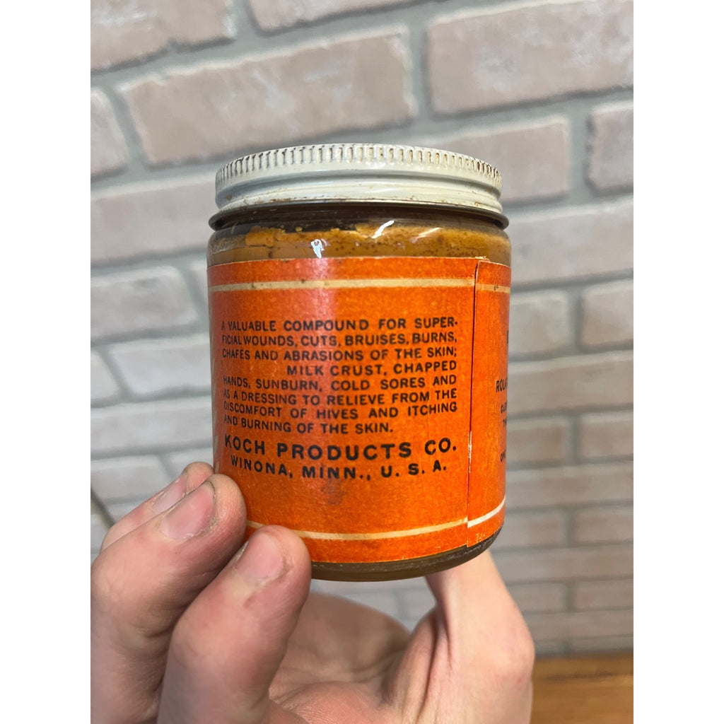ANTIQUE DR KOCHS ROLATUM HOUSEHOLD SALVE MEDICINE CAN WINONA MN OINTMENT