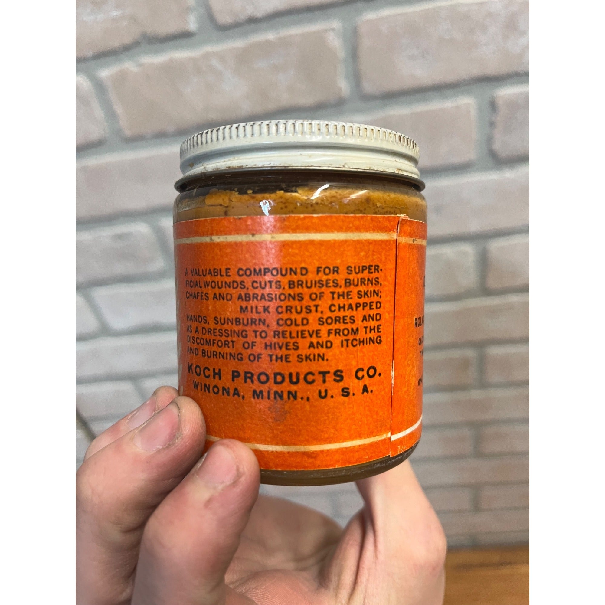 ANTIQUE DR KOCHS ROLATUM HOUSEHOLD SALVE MEDICINE CAN WINONA MN OINTMENT