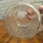(2 Vintage Ball Mason Pint Jar - Clear Embossed Fruit Sculpted 61a