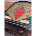 Vintage 1930s Schneider Inc Kick-Back Marble Pinball Table Top Game Tin Litho