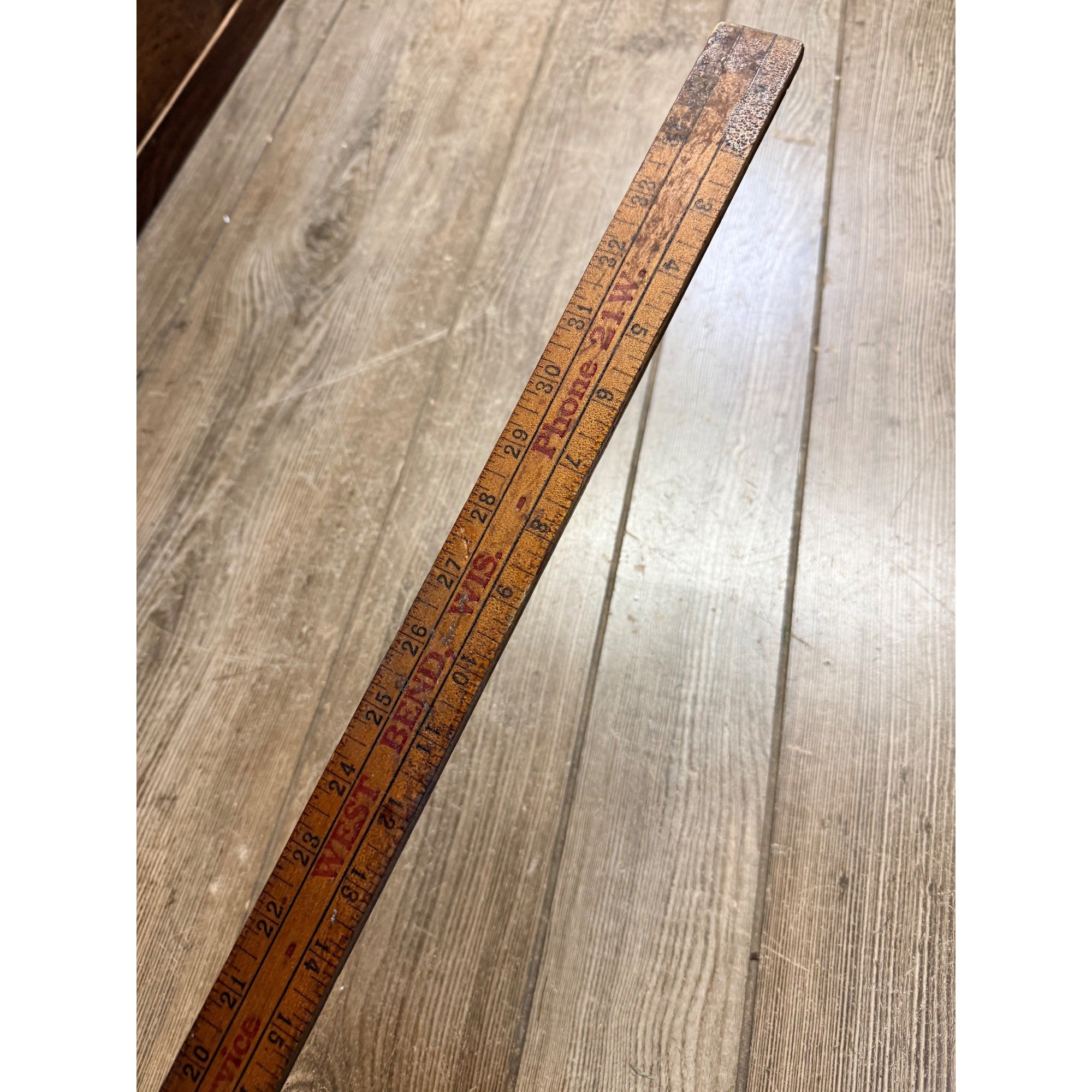 Vintage West Bend Wisconsin Funeral Director Ambulance Service Yardstick Westphal