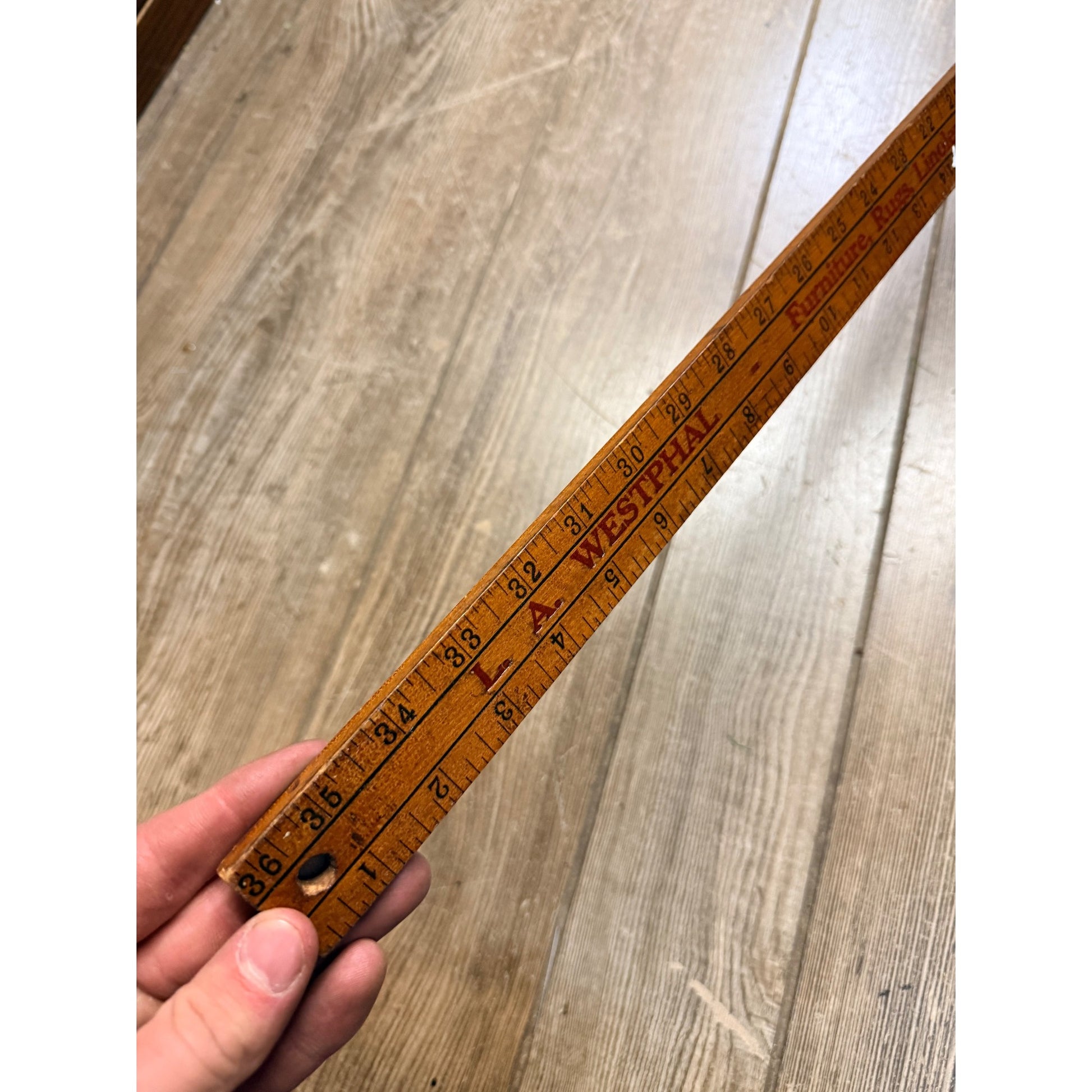 Vintage West Bend Wisconsin Funeral Director Ambulance Service Yardstick Westphal