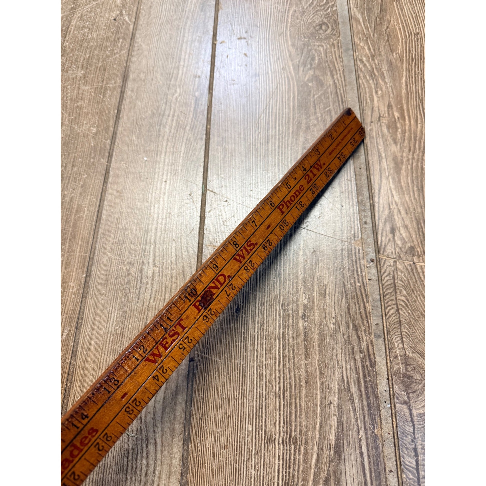 Vintage West Bend Wisconsin Funeral Director Ambulance Service Yardstick Westphal