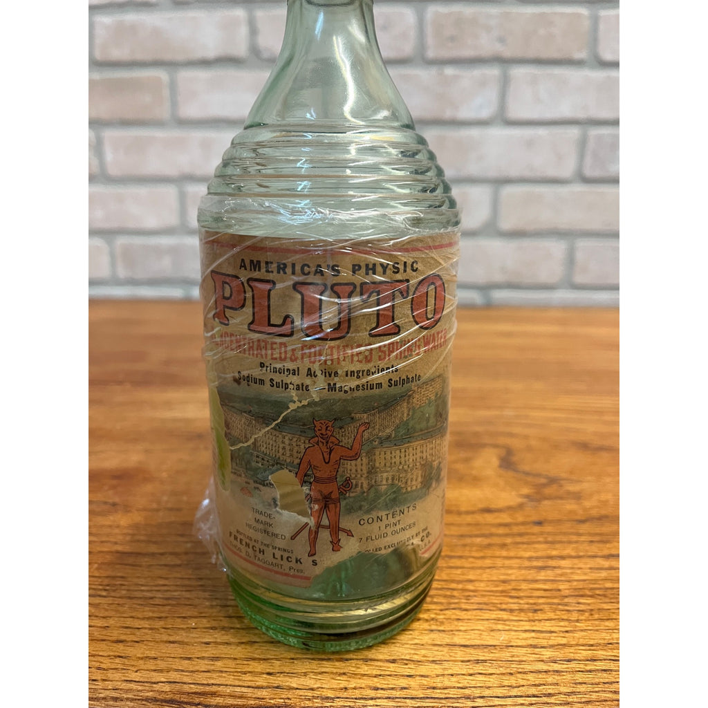 Vintage America Physic Pluto Water Glass Bottle Label French Lick Springs Hotel