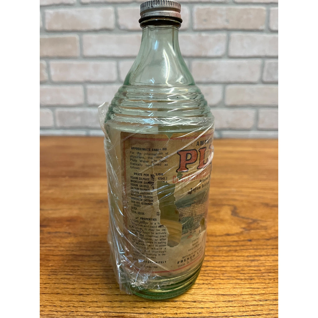 Vintage America Physic Pluto Water Glass Bottle Label French Lick Springs Hotel