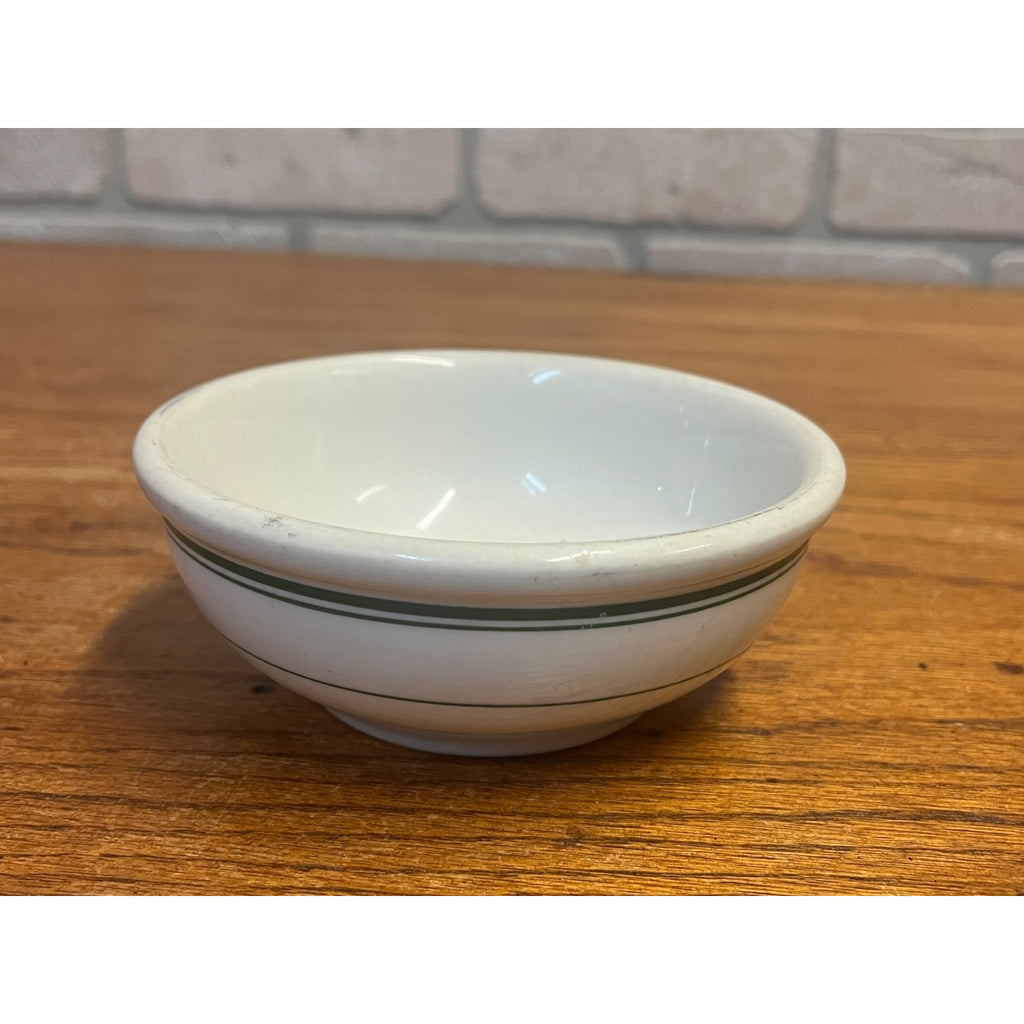 Vintage 1950s Jackson China Green Stripe Restaurant Ware Fruit Berry Bowl 5"