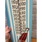 Vintage Drink Hires Root Beer Advertising Thermometer Sign Original 1950s Blue