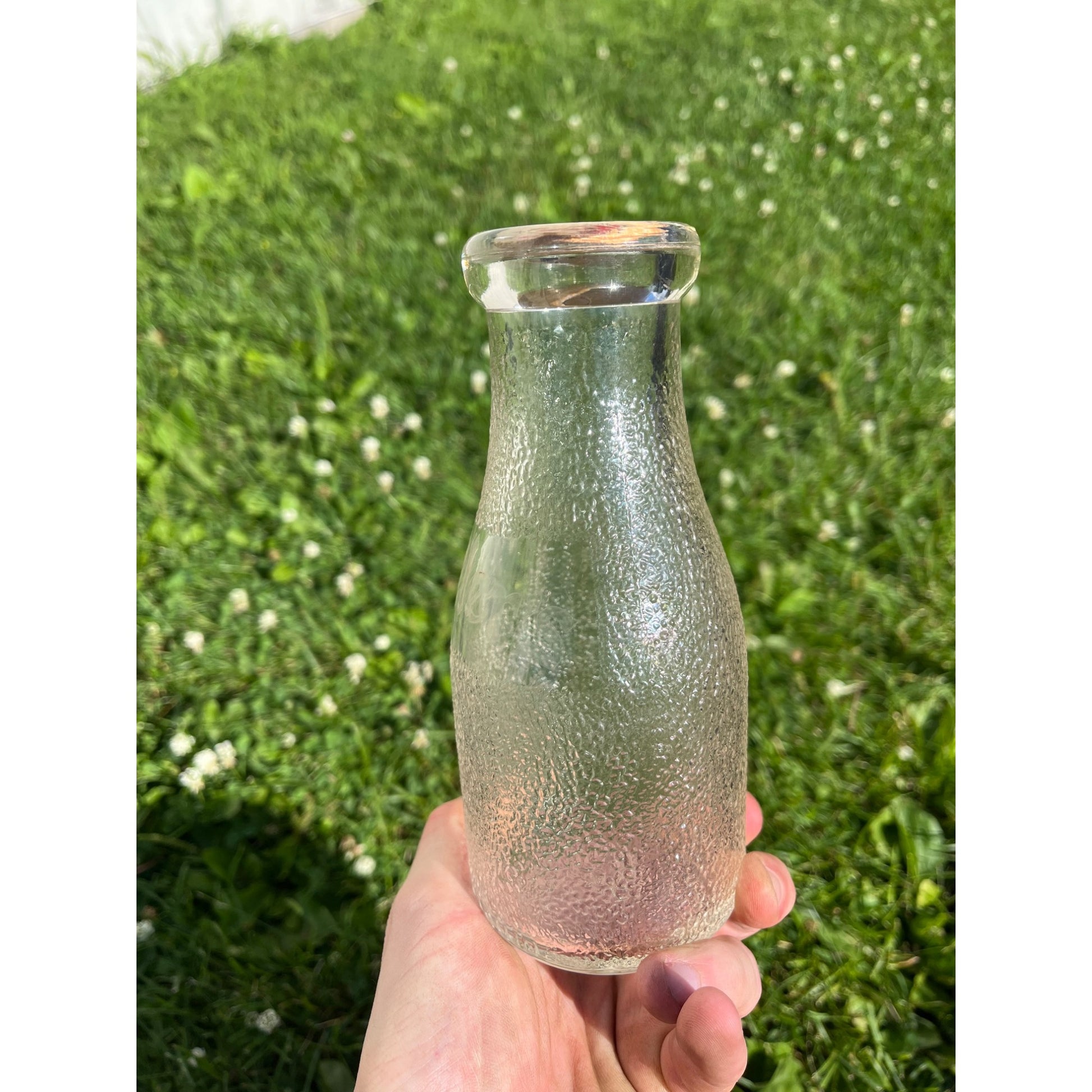 Vintage Zeller's Richmond Virginia VA One Pint Glass Milk Bottle Etched