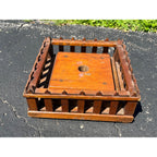 Original Antique 1900s Wooden Christmas Feather Tree Stand Victorian Primitive