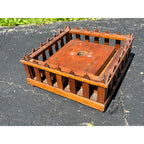 Original Antique 1900s Wooden Christmas Feather Tree Stand Victorian Primitive