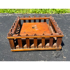 Original Antique 1900s Wooden Christmas Feather Tree Stand Victorian Primitive