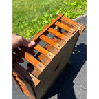 Original Antique 1900s Wooden Christmas Feather Tree Stand Victorian Primitive