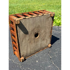 Original Antique 1900s Wooden Christmas Feather Tree Stand Victorian Primitive