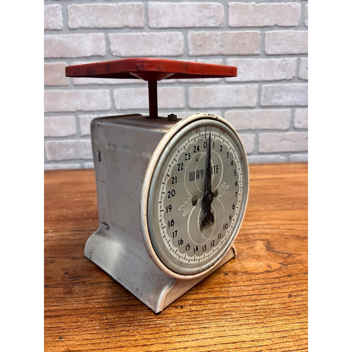 Vintage Hanson Scale Co. Way Rite Metal Household Scale Chicago, Illinois Primitive Farmhouse Kitchen Decor