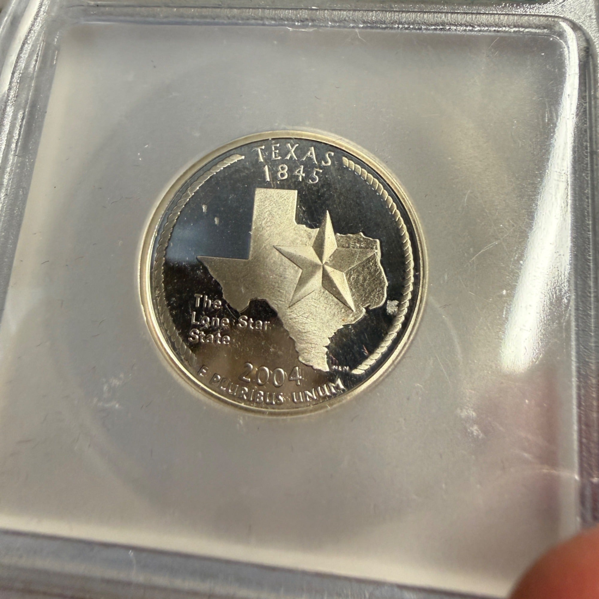 Certified ICG PR70 DCAM Silver Proof Quarter State  - Texas 2004 S