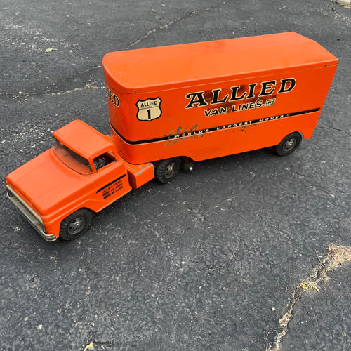 Vintage Tonka Allied Van Lines Movers Semi Truck Hauler Pressed Steel Toy