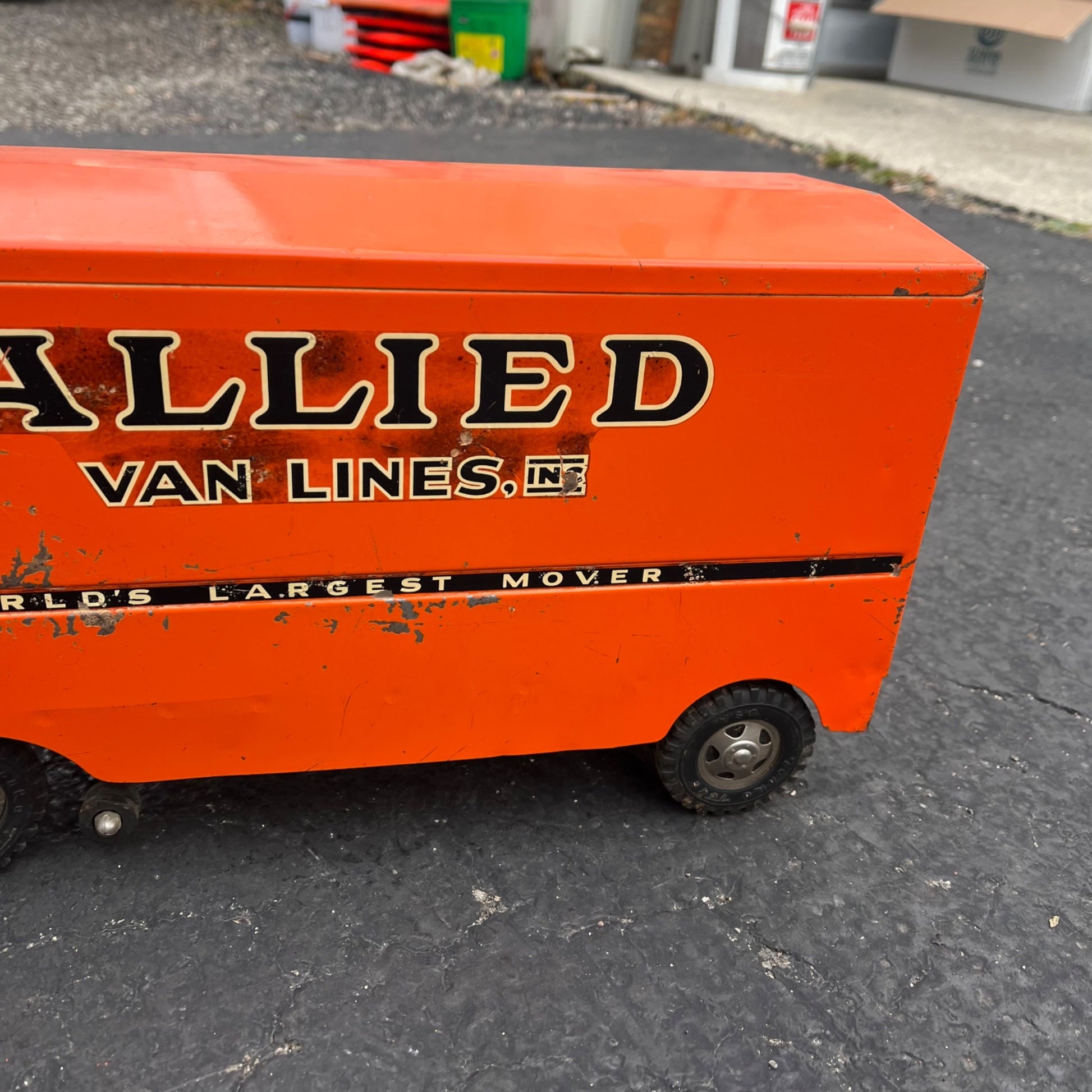 Vintage Tonka Allied Van Lines Movers Semi Truck Hauler Pressed Steel Toy