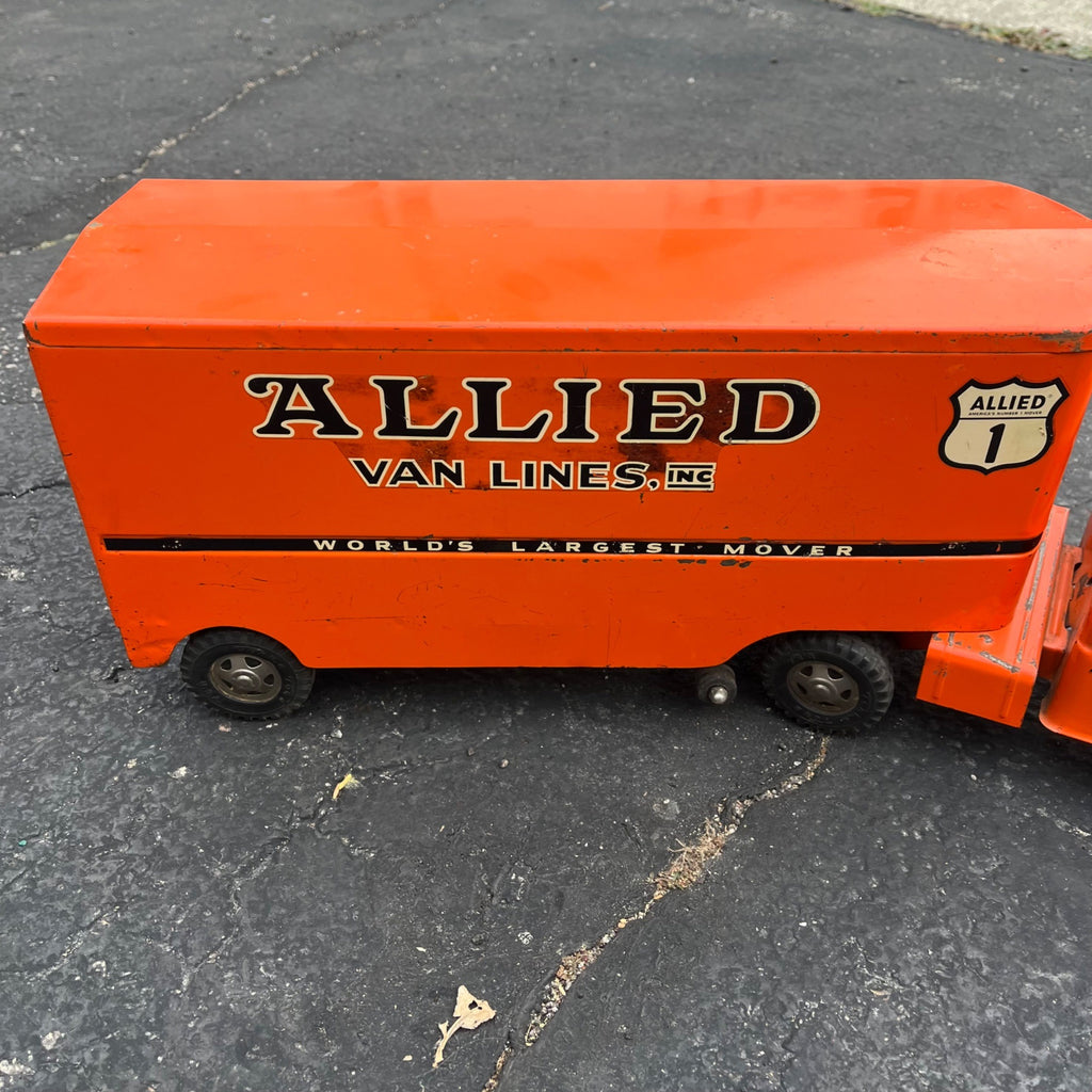 Vintage Tonka Allied Van Lines Movers Semi Truck Hauler Pressed Steel Toy