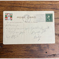 Vintage 1914 Christmas Postcard w/ Christmas Seal Tied American Red Cross