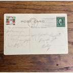 Vintage 1914 Christmas Postcard w/ Christmas Seal Tied American Red Cross