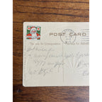 Vintage 1914 Christmas Postcard w/ Christmas Seal Tied American Red Cross