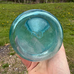 Antique Blue Aqua Mason Jar Shepard Hook Quart Canning Jar #26 W/ Lid