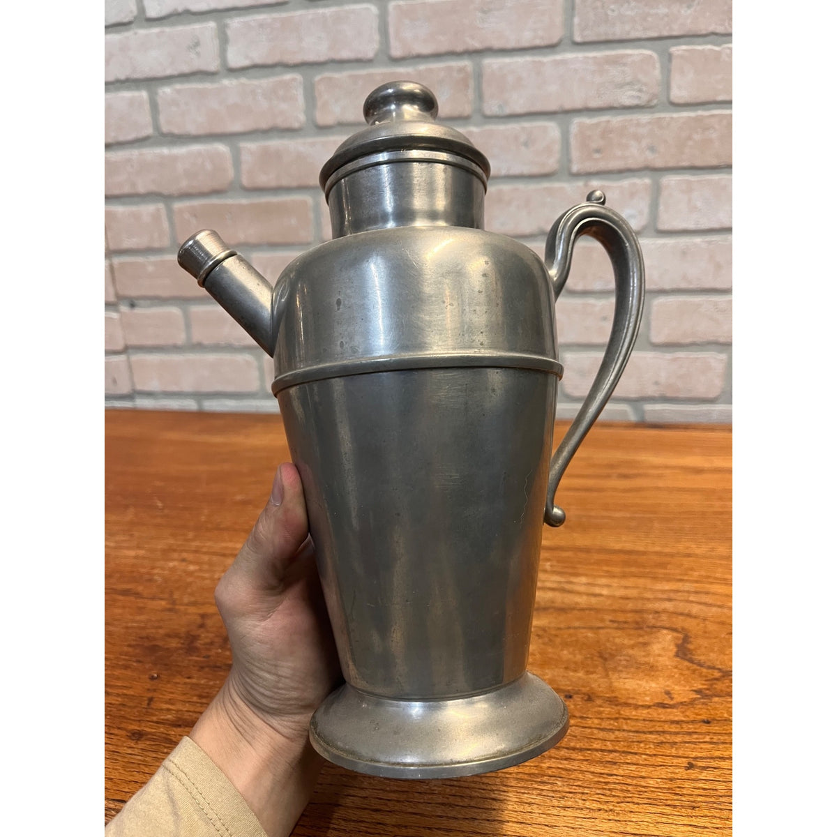 Vintage Glastonbury Silver Co. New England Pewter Cocktail Shaker Mixer Pitcher