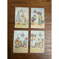 Victorian Granite Iron Ware Trade Cards 1890s Advertising (4) Enamelware Cast Iron