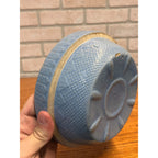 Antique Roseville Venetian Light Blue Stoneware Mixing Bowl 7" Early Primitive