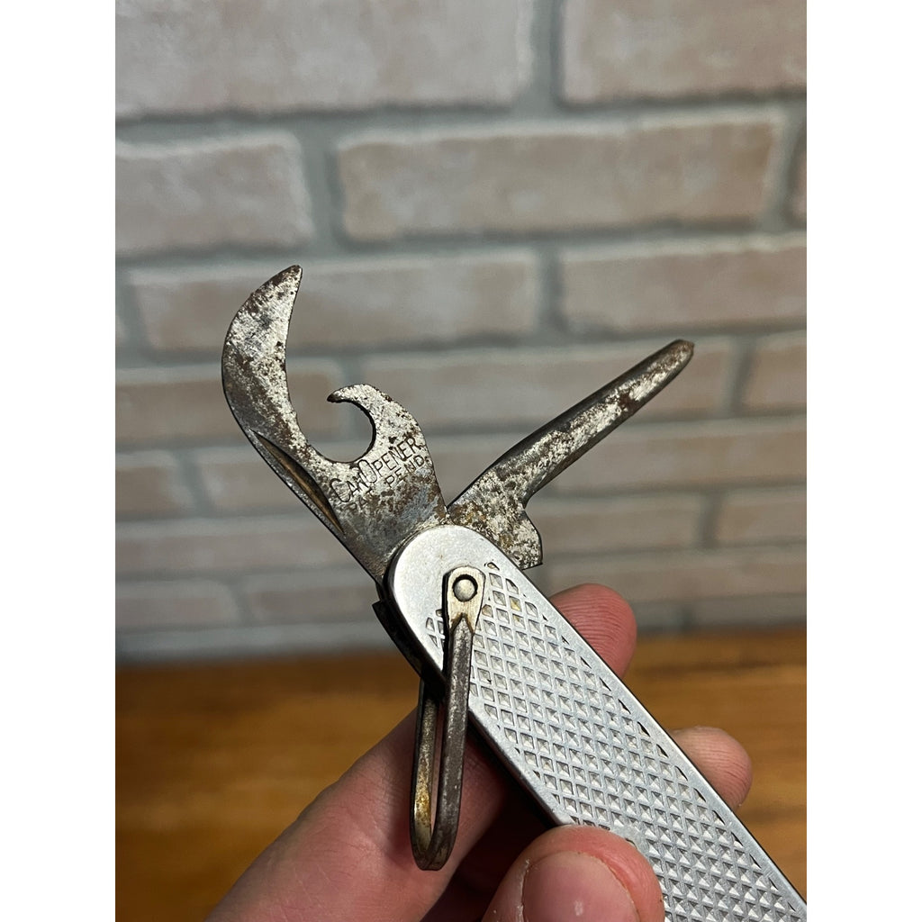 Vintage WWII Era Utility Knife Multi-Tool Can Opener No US Stamp Commercial MIL-K
