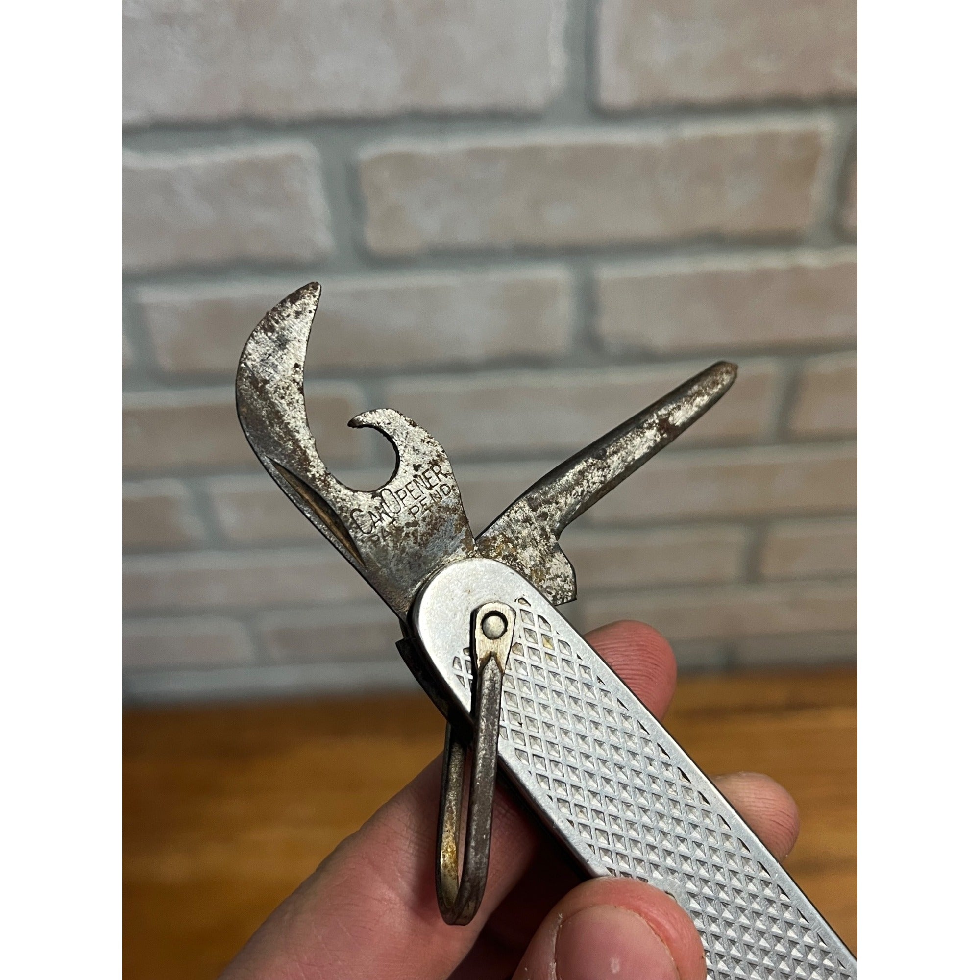 Vintage WWII Era Utility Knife Multi-Tool Can Opener No US Stamp Commercial MIL-K