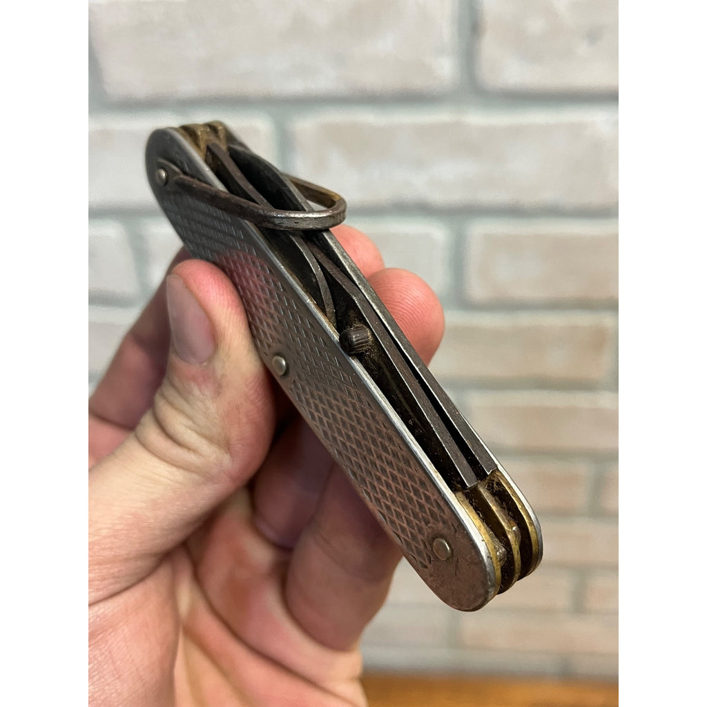 Vintage WWII Era Utility Knife Multi-Tool Can Opener No US Stamp Commercial MIL-K