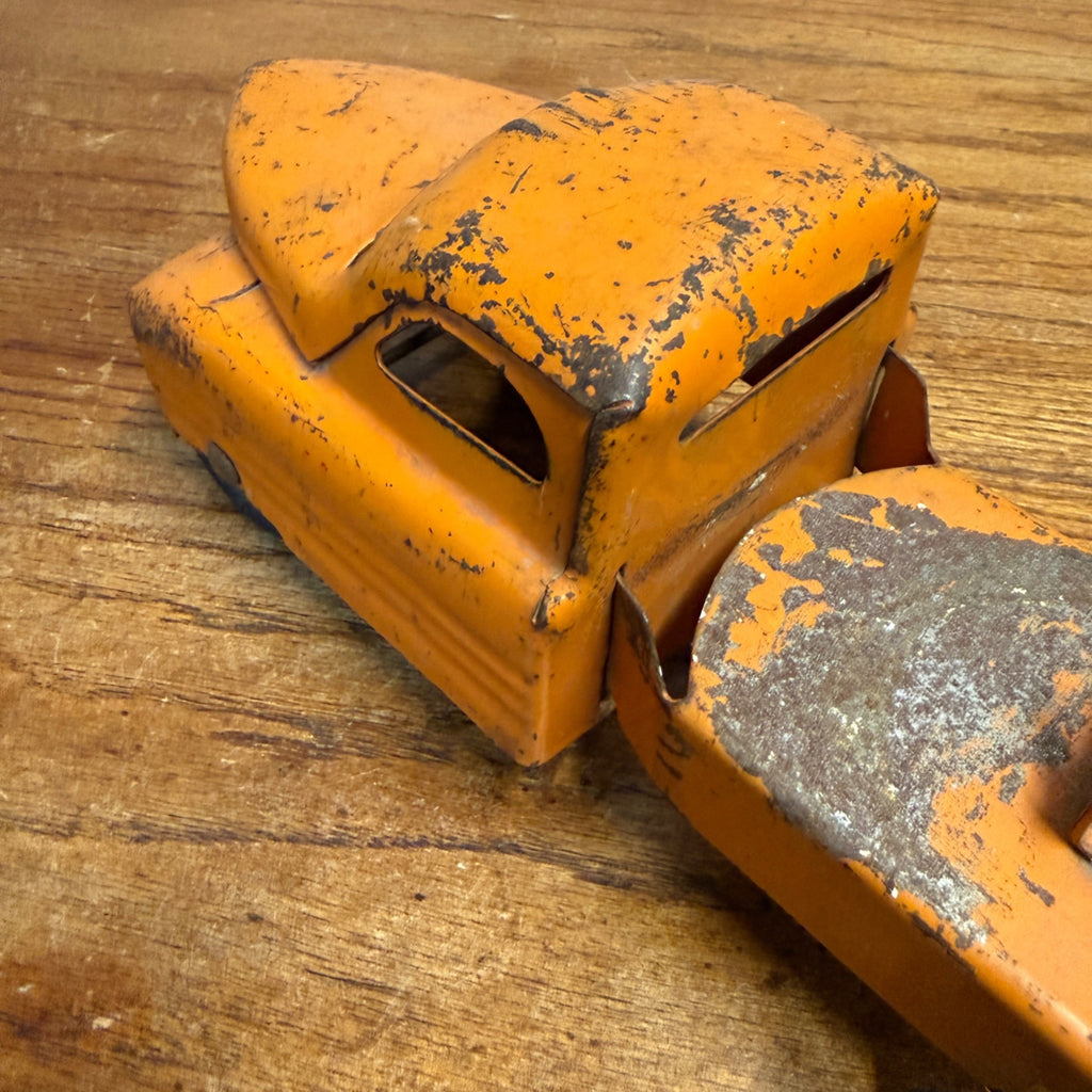 Vintage Buddy L Pressed Steel Shell Oil Truck or Dump Truck -- Semi Cab Only