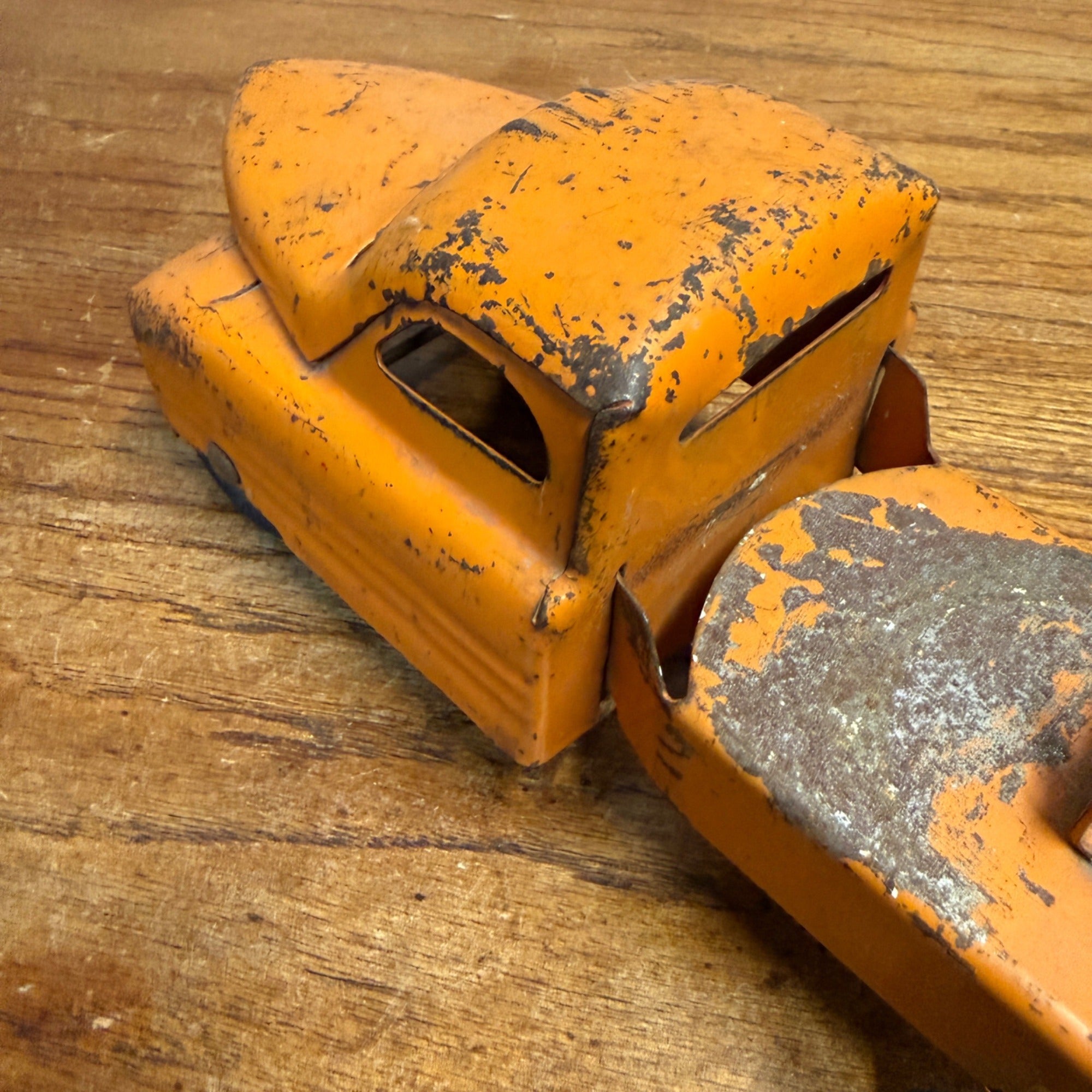 Vintage Buddy L Pressed Steel Shell Oil Truck or Dump Truck -- Semi Cab Only