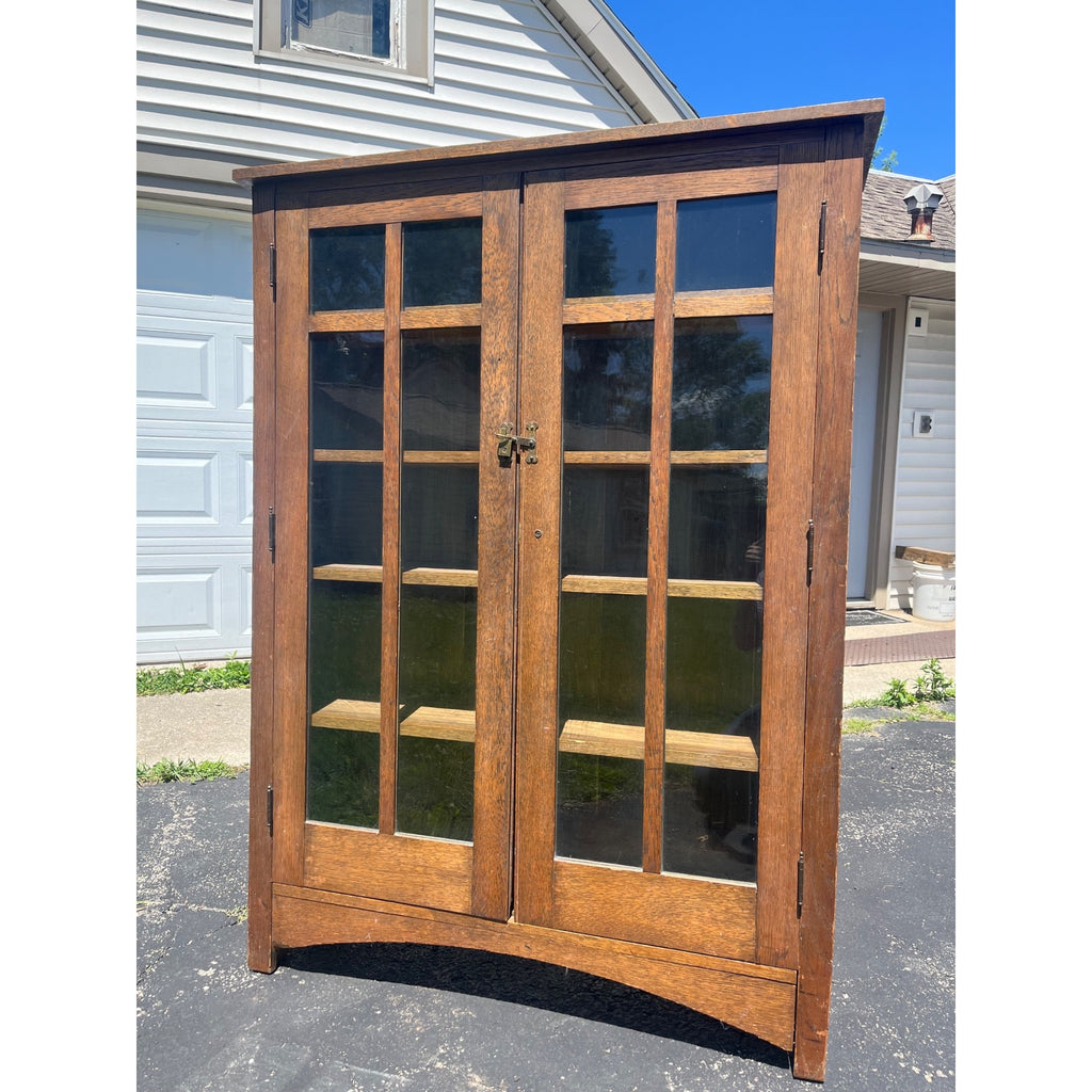 Arts & Crafts Mission Oak Bookcase Cabinet Quarter Sawn Oak Wisconsin Made