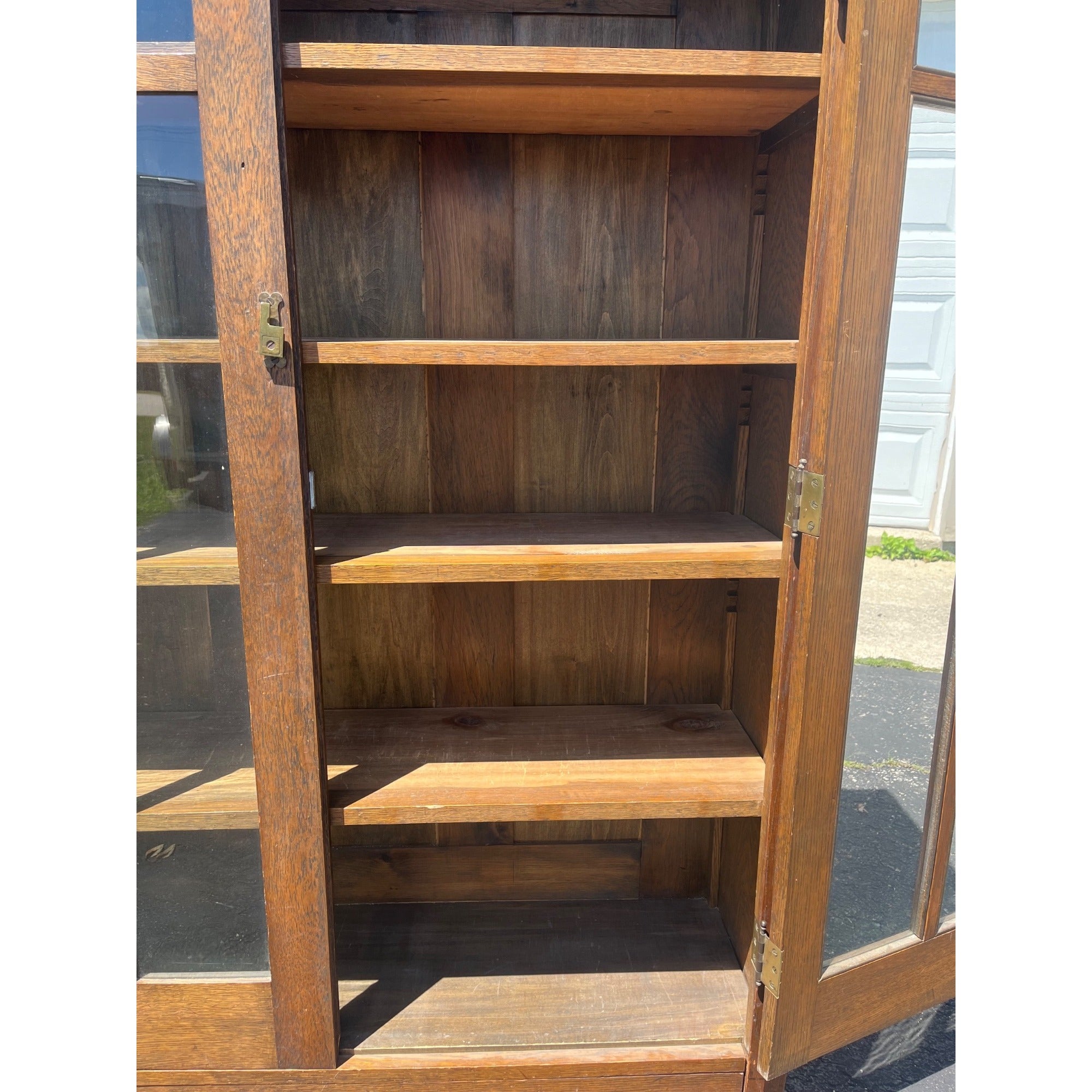Arts & Crafts Mission Oak Bookcase Cabinet Quarter Sawn Oak Wisconsin Made