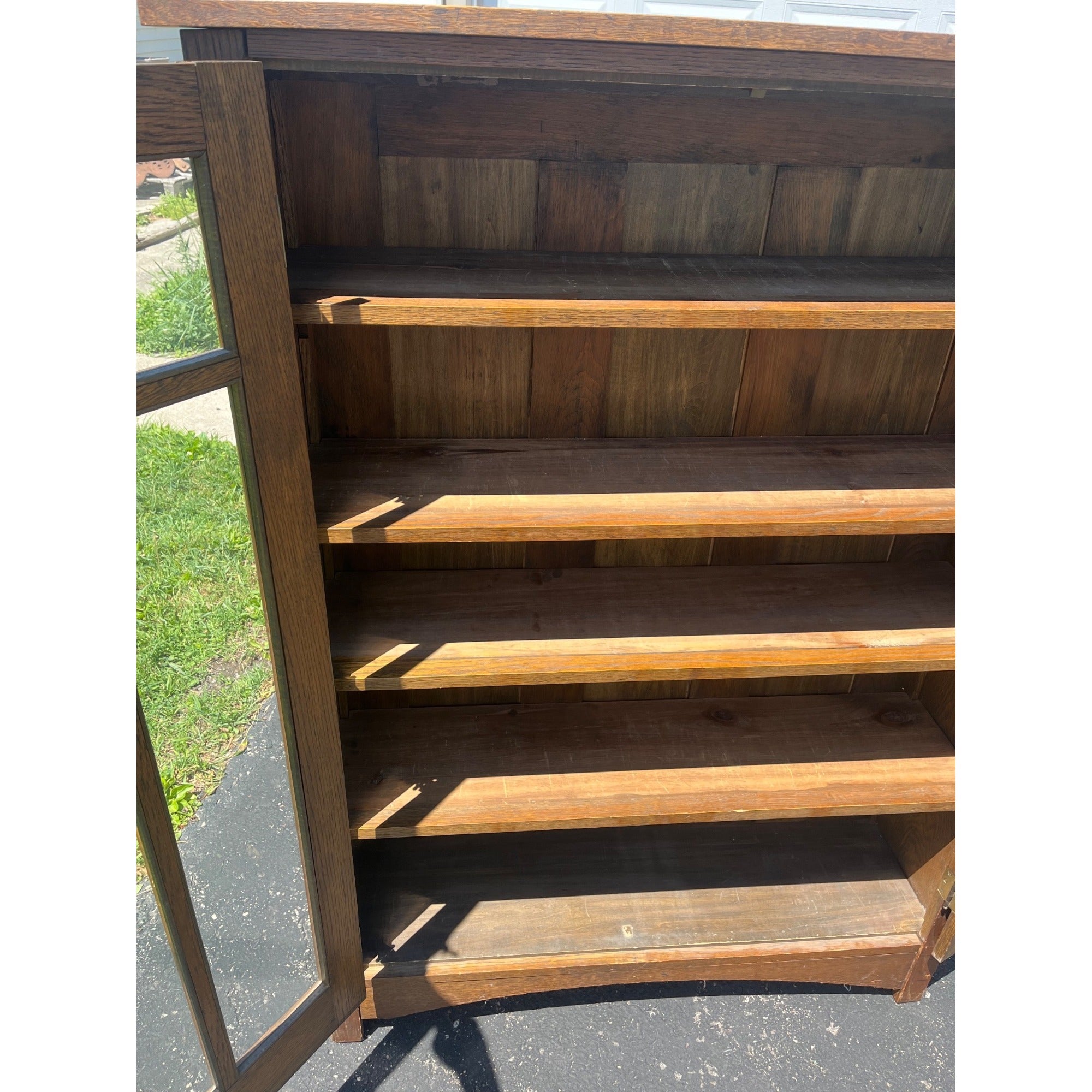 Arts & Crafts Mission Oak Bookcase Cabinet Quarter Sawn Oak Wisconsin Made