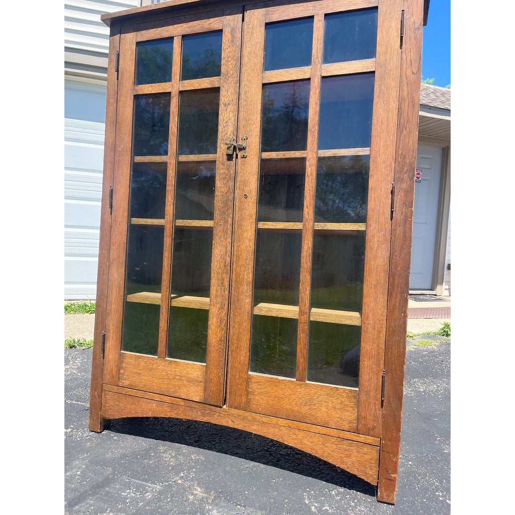 Arts & Crafts Mission Oak Bookcase Cabinet Quarter Sawn Oak Wisconsin Made