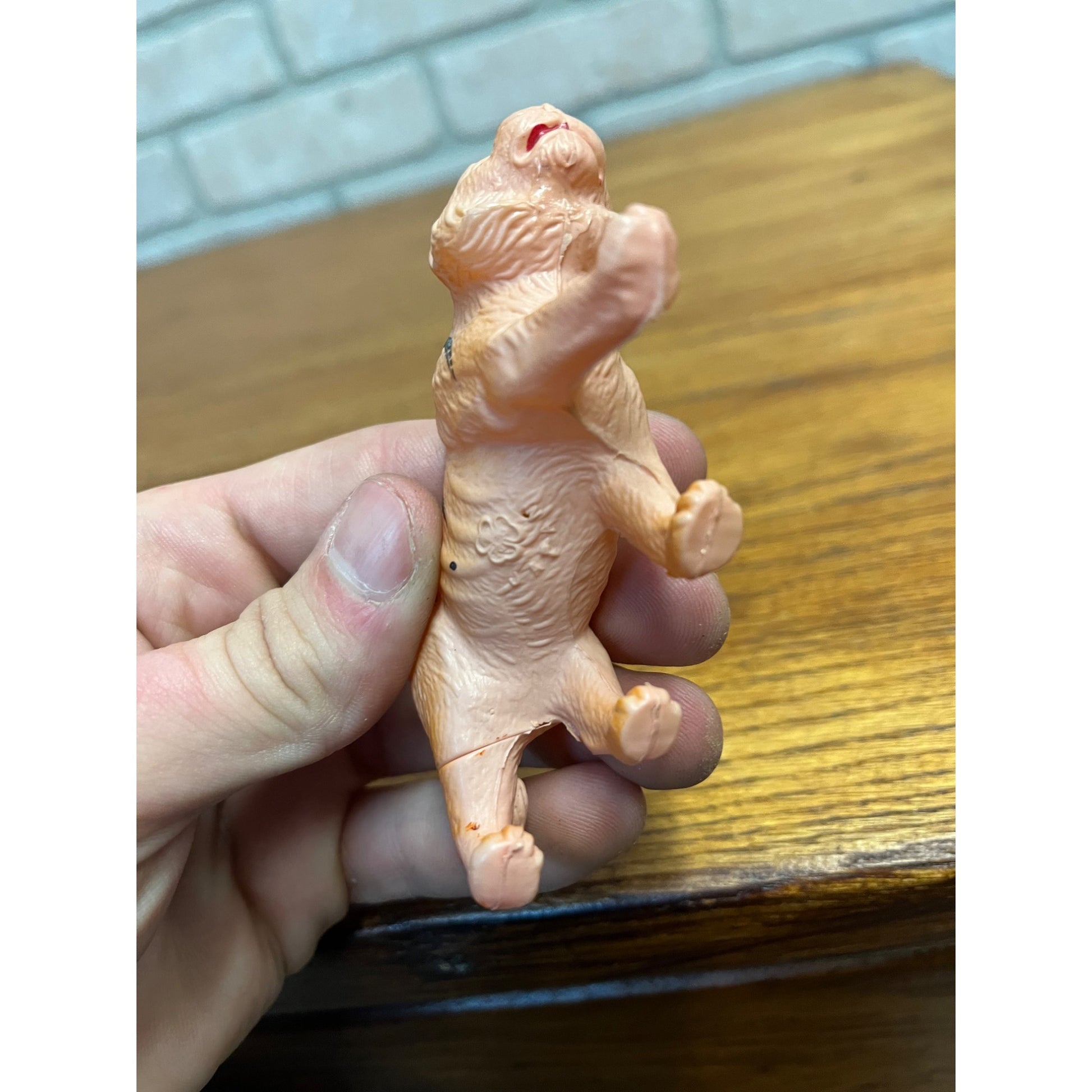 Vintage Lion & Tiger Celluloid Toy Christmas Putz Decoration Ornaments Lot (2)