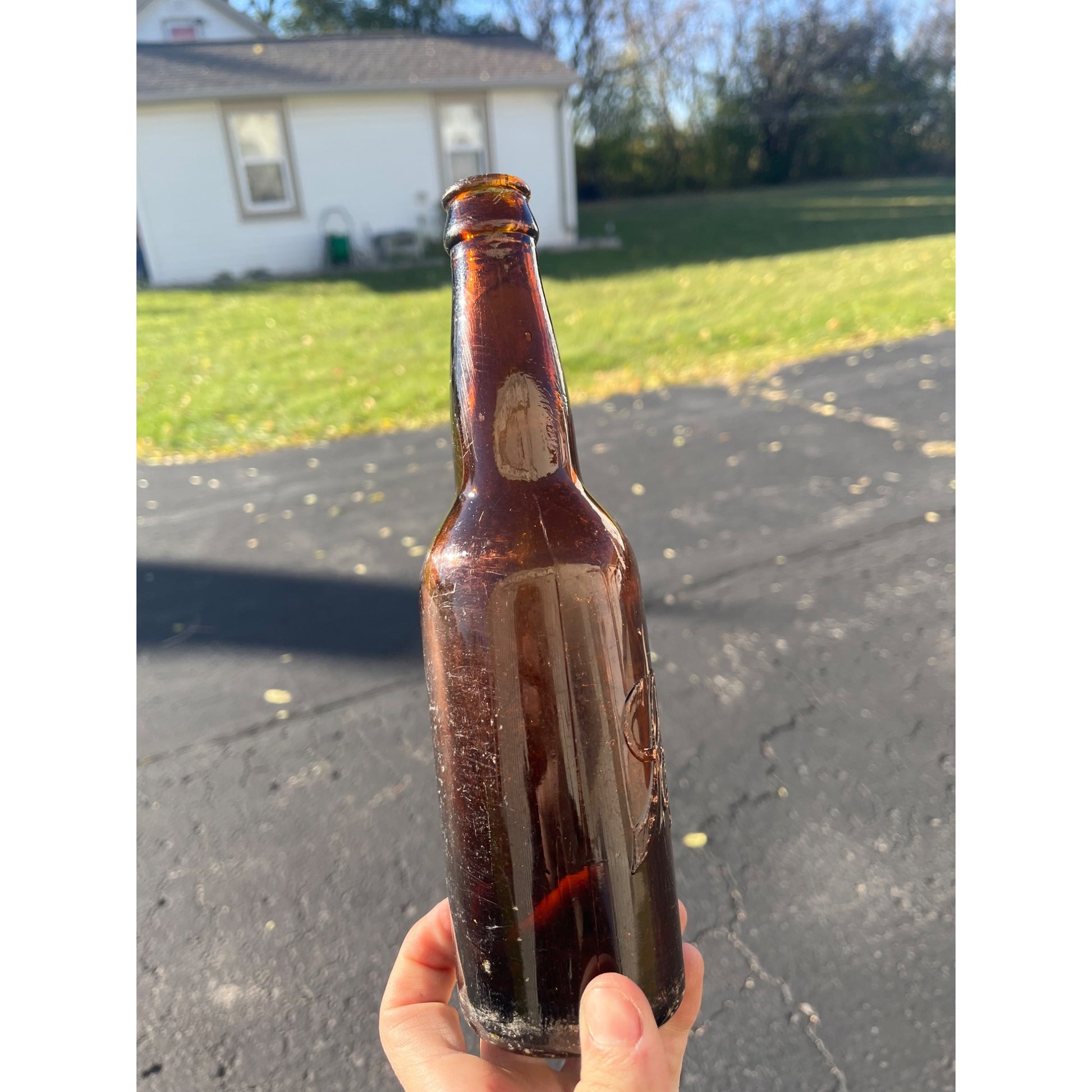 Pre-Pro Schlitz Brewing Company Milwaukee Vintage Amber Brown Beer Bottle Wis