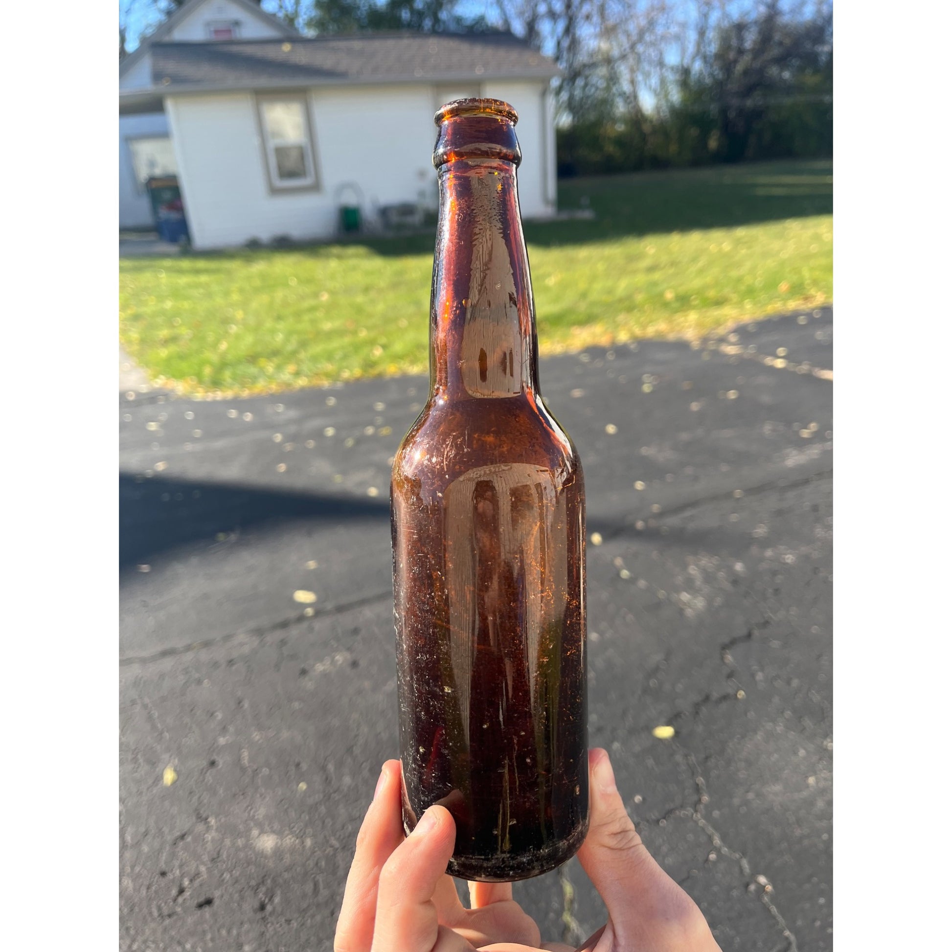 Pre-Pro Schlitz Brewing Company Milwaukee Vintage Amber Brown Beer Bottle Wis
